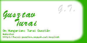 gusztav turai business card