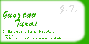 gusztav turai business card